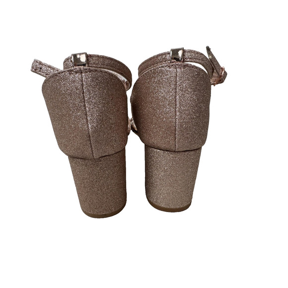 Journee Collection Bella Shoes Womens Size 7 Glitter Block Heel Sandal Dress - Picture 5 of 12